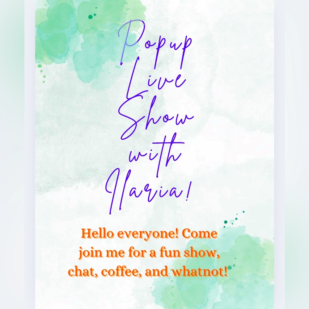 Please like my flyer 🩵 Ilaria is LIVE!